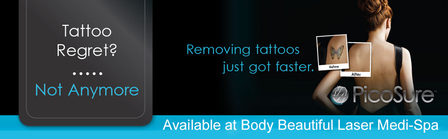 Cynosure PicoSure banner, Picosure laser medi spa, Premium tattoo removal lasers, free consultation, best technology, unwanted tattoo, regret, Important Tattoo Facts, professional, experienced, internationally trained, certified laser technicians, educated, unsightly tattoo, best results, cover up, Total Removal,