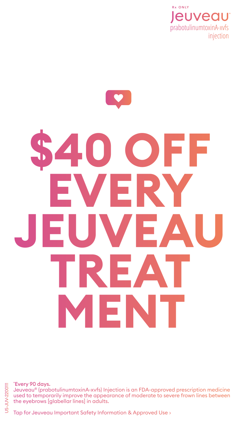 Evolus Jeuveau save money on every treatment, Jeuveau special, Jeuveau Discount